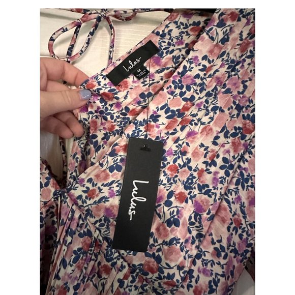 Lulu's Express Yourself Floral Print Satin Babydoll Dress - Picture 3 of 5